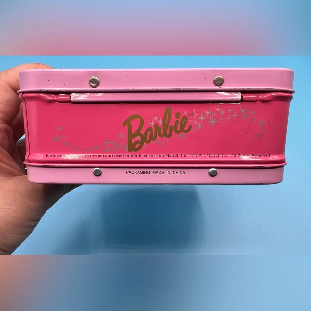 Barbie Pink and Yellow Retro Lunchbox